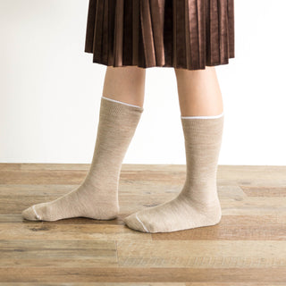 【あったか光電子ソックス】 光電子®ファイバーパイルソックス カプチーノ-日本製-