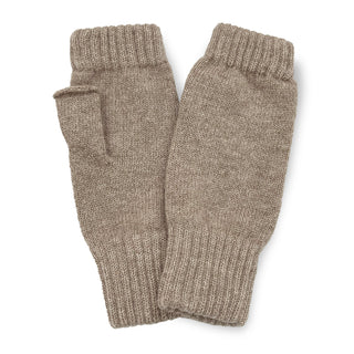 WOOL100% アームウォーマー ショートタイプ グレージュ 手袋 ホールガーメント製法