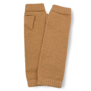 WOOL100% アームウォーマー ロングタイプ キャラメル 手袋 ホールガーメント製法