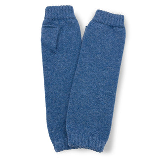 WOOL100% アームウォーマー ロングタイプ デニム 手袋 ホールガーメント製法