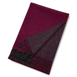 Cashmere100% 리버시블 머플러 무지 Wine 와인(오리지널 BOX들이) 30 cm×180 cm