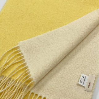 CashmereBlend 리버시블 머플러 Yellow Women's 무지 레몬 옐로우/오프 30 cm×190 cm