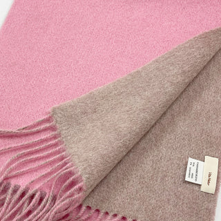 CashmereBlend 리버시블 머플러 Pink Women's 무지 핑크/베이지 30 cm×190 cm