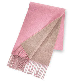 CashmereBlend 리버시블 머플러 Pink Women's 무지 핑크/베이지 30 cm×190 cm