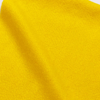 Cashmere100％ Women’sマフラー Yellow 無地 イエロー 30cm幅（オリジナルBOX入り）