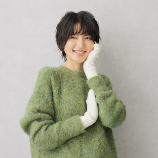 WOOL100% アームウォーマー ショートタイプ ホワイト 手袋 ホールガーメント製法