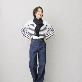 CashmereBlend 플레인 머플러 Black 무지 블랙 30 cm×190 cm