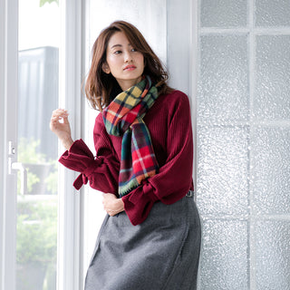 Cashmere100%  High Quality チェック大判ストール Buchanan ブキャナン(オリジナルBOX入り)70cm×205cm