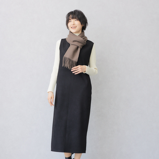 CashmereBlend 플레인 머플러 SmokyBrown 무지 스모키 브라운 30 cm×190 cm