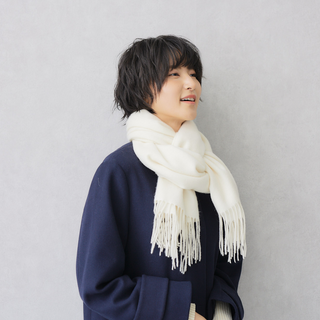 CashmereBlend プレーンストール White 無地 ホワイト 60cm×190cm
