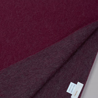 Cashmere100% リバーシブルマフラー 無地 Wine ワイン 30cm×180cm