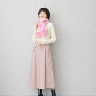 CashmereBlend プレーンストール Pink 無地 ピンク 60cm×190cm