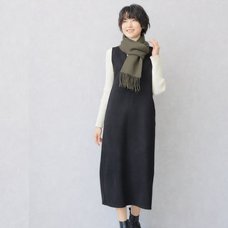 CashmereBlend 플레인 머플러 Khaki 무지 카키 30cm×190cm