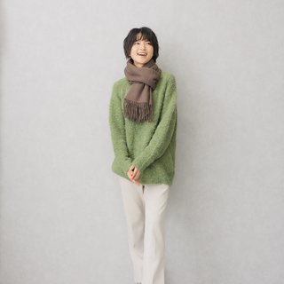 CashmereBlend プレーンストール SmokyBrown 無地 スモーキーブラウン 60cm×190cm