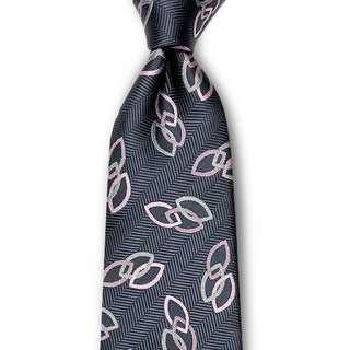 Premium Collection 京都丹後産 HAND MADEネクタイ チェーンリンク グレー