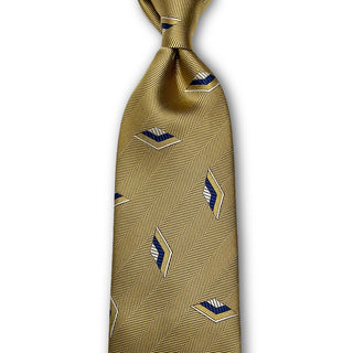 Premium Collection 京都丹後産 HAND MADEネクタイ ダイヤモチーフ ゴールド