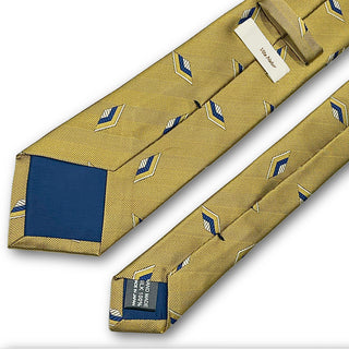 Premium Collection 京都丹後産 HAND MADEネクタイ ダイヤモチーフ ゴールド