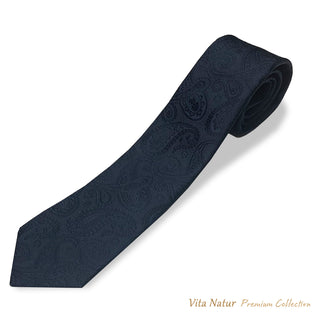 Premium Collection 京都丹後産 HAND MADEネクタイ シャドウ ペイズリー Dネイビー