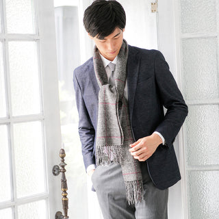 CashmereBlend チェックストール GlenCheck グレンチェック 60cm×190cm