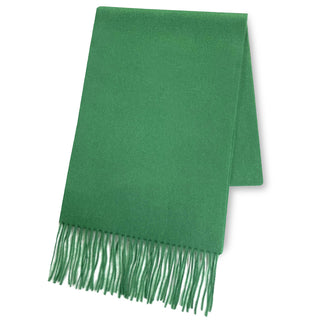 Cashmere100% マフラー Green 無地 グリーン 30cm×180cm