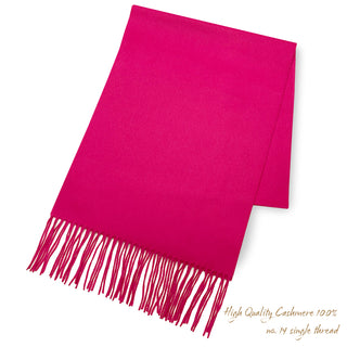 Cashmere100%  High Quality プレーンマフラー Pink 無地 ピンク 35cm×205cm