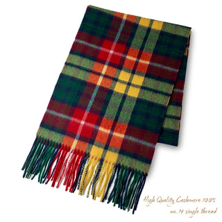 Cashmere100%  High Quality チェックマフラー Buchanan ブキャナン 35cm×205cm