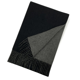 CashmereBlend リバーシブルマフラー 無地 Black Men’s ブラック/グレー 30cm×180cm