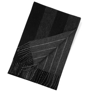 CashmereBlend 리버시블 머플러 패널 Black Men's 블랙/그레이 30cm×180cm