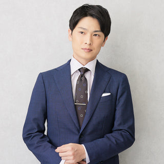 京都丹後産ネクタイ ブラウンコモン シルク100%