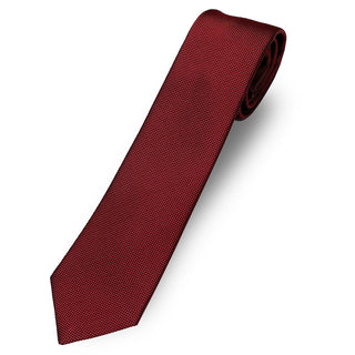 京都丹後産ネクタイ レッドソリッド シルク100%