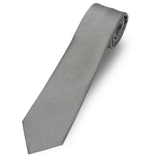 京都丹後産ネクタイ シルバーソリッド シルク100%