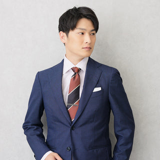 京都丹後産ネクタイ オレンジストライプ2 シルク100%