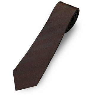 京都丹後産ネクタイ ブラウンソリッド メランジシルク糸使用