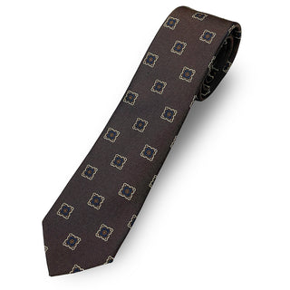 京都丹後産ネクタイ ブラウンコモン2 メランジシルク糸使用