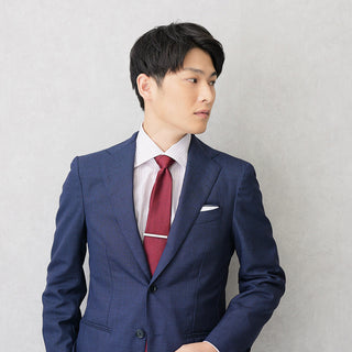 京都丹後産ネクタイ ワインソリッド メランジシルク糸使用