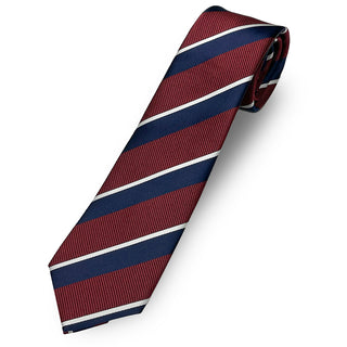 京都丹後産ネクタイ ワインストライプ2 メランジシルク糸使用