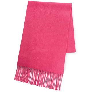 Cashmere100% マフラー Pink 無地 ピンク 30cm×180cm