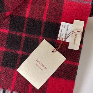 CashmereBlend チェックマフラー TartanCheck Red タータンチェック レッド 30cm×190cm