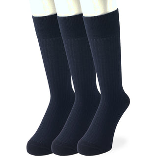 日本製高機能ビジネスソックス 3.無地-ネイビー