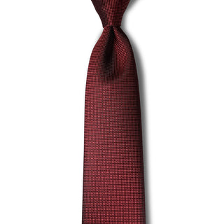 京都丹後産ネクタイ レッドソリッド シルク100%