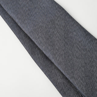 京都丹後産ネクタイ グレーソリッド メランジシルク糸使用