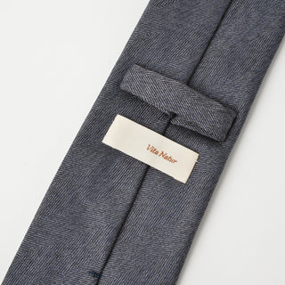 京都丹後産ネクタイ グレーソリッド メランジシルク糸使用