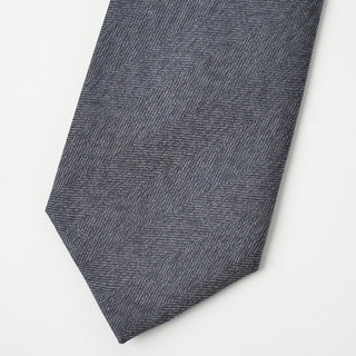 京都丹後産ネクタイ グレーソリッド メランジシルク糸使用