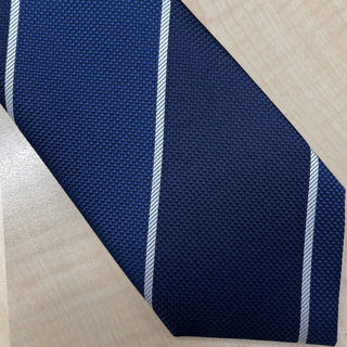 京都丹後産ネクタイ ブルーストライプ2 シルク100%