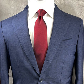 京都丹後産ネクタイ レッドソリッド シルク100%