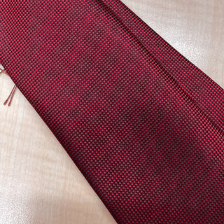 京都丹後産ネクタイ レッドソリッド シルク100%