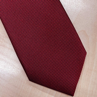京都丹後産ネクタイ レッドソリッド シルク100%