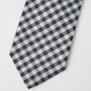京都丹後産ネクタイ ギンガムチェック シルク100%