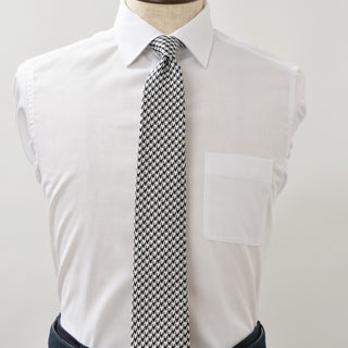 京都丹後産ネクタイ ハウンドトゥース シルク100%