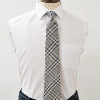 京都丹後産ネクタイ グレンチェック シルク100%